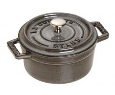 STAUB Minis Cocotte Redonda, Hierro Fundido, Gris Grafito, 10 cm