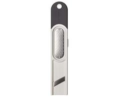 Microplane Rallador de Jengibre, Acero Inoxidable, Gris/Blanco