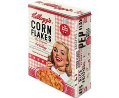 Nostalgic-Art Caja de Almacenamiento Retro XL Kelloggs â Girl Collage â Idea de Regalo para Cocina, Lata Grande de Cereales, DiseÃ±o Vintage, 4 l