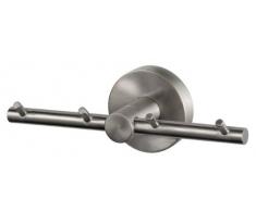 Haceka Kosmos Tec Colgador con 4 Ganchos, Metal, Gris, 5.4x15.8x5.3 cm