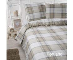 Papillon Portland - Fundas de Cama, Color Beige, algodón, Arena, 240 x 200/220 cm