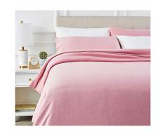 AmazonBasics - Juego de ropa de cama con funda de edredón, de microfibra, 200 x 200 cm, Rojizo (Sandy Red)