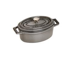 STAUB Minis Cocotte Ovalada, Hierro Fundido, Gris Grafito, 11 cm