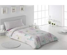 Secaneta Stilia, Juego Nórdica Infantil, Edredón, Funda Almohada, Sábana Bajera, Llama Andina (160x240 cm/Cama 90, Rosa), 160 x 240 cm