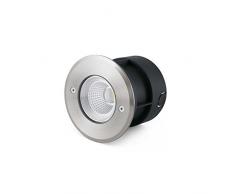 Faro Barcelona 70592N - SURIA Empotrable (bombilla incluida) LED, 60Â°, 3W, cuerpo de aluminio, acero inox 316, cristal