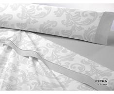 Franela Dart Petra Juego de Cama, Algodón, Gris, 200x200x1 cm