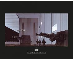 Komar Wandbild Von Wars Classic RMQ Death Star Hangar | Kinderzimmer, Jugendzimmer, Dekoration, Kunstdruck | ohne Rahmen | WB131-50x40 fotomural, carbÃ³n