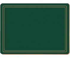 Creative Tops Manteles Individuales para Mesa con Reverso de Corcho, Calidad prémium, diseño clásico, Material de Madera, Color Verde, 6 Unidades