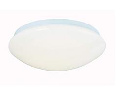 Lighting Collection - Lámpara de techo LED con pantalla de efecto brillante, color blanco