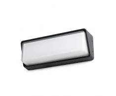 Faro Barcelona 71537 - HALF Aplique (bombilla incluida) LED, 20W, cuerpo de aluminio inyectado y difusor de cristal opal, color gris