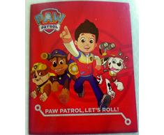 Paw Patrol Patrulla Canina - Plaid de Vellón, poliéster, para Cama Individual, Color Rojo