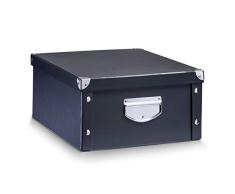 Zeller 17928 Caja de Almacenaje, Cardboard, Negro, 40x33x17 cm
