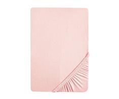 Biberna 77155/111/041 - Sábana bajera ajustable elástica, para una cama de 140 x 200 cm hasta 160 x 200 cm, color rosa claro