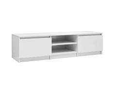 vidaXL Agglom - Mueble para TV (140 x 40 x 35,5 cm), Color Blanco