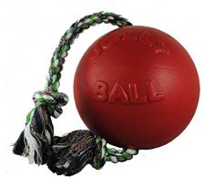 Jolly mascotas Ball Romp-N-Roll perro de peluche, 10 cm, color rojo