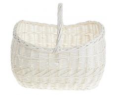 S de wicker24Â Cesta de la Compra de Mimbre, Cesta, Cesta, Beige, 44 x 32 x 36 cm
