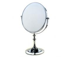 TUKA CosmÃ©tica Espejo 5X Aumento, Ã¸ 20cm Espejos para baÃ±o, Espejo de Mesa para Afeitar y Maquillar, 8 Espejo 360 Â° de rotaciÃ³n, con Cara Doble: EstÃ¡ndar 1:1 + 1:5 AmpliaciÃ³n. TKD3105-5x