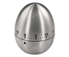 Xavax 00095302 - Temporizador de Cocina de Acero Inoxidable, diseño con Forma de Huevo