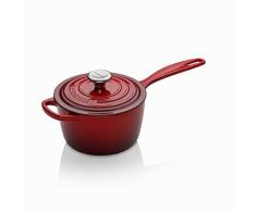 Le Creuset Cazo de hierro fundido, Redondo, diámetro16 cm, 1.2 L, Cereza, 21181160602430