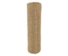 D.RECT 30x500cm Yute Decorativa Marrón Natural Regalo | Cinta para Manualidades | 30cm de Ancho | 5 Metros | para : Embalaje, Bricolaje, Arte Floral, Decoración, Burlap Ribbon, 5
