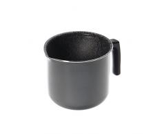 Alluflon Tradizione Italia Cazo para Leche con Boquilla, aluminio, Negro, 12 cm