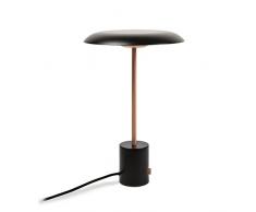 Faro Barcelona 28388 - HOSHI Lámpara sobremesa Negro/Cobre Cepillado 12w led 3000