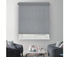 MADECOSTORE Estor Enrollable tamizante, Tejido poliÃ©ster, Gris Claro, L90 x H170cm (Tissu L87cm)