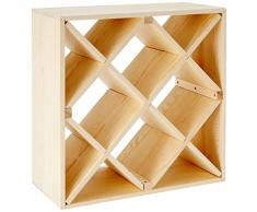 Zeller 13171 Botellero, Madera, Marrón, 52x25x52 cm