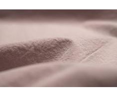L1NK STUDIO Funda nordica Cama 90cm Lisa (150x220cm) 100% algodón (Percal 200 Hilos) Smokey Pink