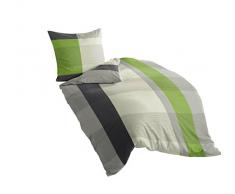 Bierbaum 4643_06 - Sábana de satén 135 x 200cm, Color Plateado