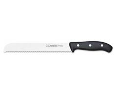 3 Claveles - Cuchillo Cocina para Pan, LÃ­nea DOMVS, Acero Inoxidable, Mango Polipropileno Negro - (20cm)