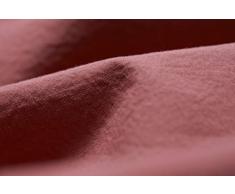L1NK STUDIO Sabana Bajera Ajustable Cama 135 cm (135x200x35cm) 100% algodón (Percal 200 Hilos) Smokey Red