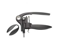 Le Creuset Set con sacacorchos profesional y cortacÃ¡psulas a juego, ExtracciÃ³n del tapÃ³n en botella de vino, Negro y Plateado, Poliamida, LM250