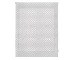 Blindecor - Estor Enrollable, Tela , Gris con motas blancas , 130 x 180 cm