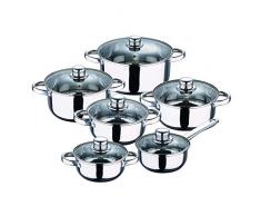 San Ignacio Bateria de Cocina 12 Piezas Acero Inoxidable en Color Cromado colección Cassel