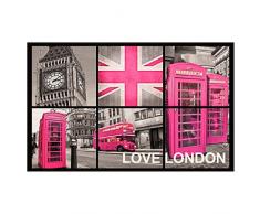 Tapis Déco - 1740324, Tapete Rectangulo, 50 X 80 Cm, London Girl, Estampado
