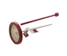 KILNER Rayware Termómetro de Cocina con Dispositivo para Mantener la Tapa levantada, Color Rojo y Plateado