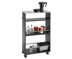 Hot-stock Carrito multiusos, cocina, mueble auxiliar, estilo moderno, servicio almacenaje, coffe blanco mate, 83x50x24cm