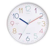 Acctim Afia Teaching Kids - Reloj de Pared para niÃ±os (30 cm), Color Blanco