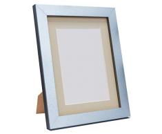 Frames by Post Marco de Fotos, 25 mm de Grosor, H7, Color Blanco, Madera, Plateado, 9 x 7 Image Size 7 x 5 Inch