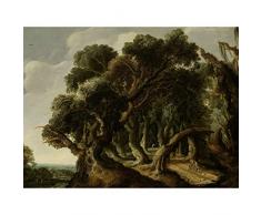 Van Geel Wooded Landscape Trees Painting Large Wall Art Poster Print Thick Paper 18X24 Inch Madera Paisaje Arboles Pintura pared ImpresiÃ³n del cartel