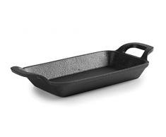 Lacor Magma Mini Grill Rectangular Sin Base, Hierro, Negro