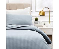 AmazonBasics - Juego de ropa de cama con funda nórdica de microfibra y 1 funda de almohada - 135 x 200 cm, gris scuro