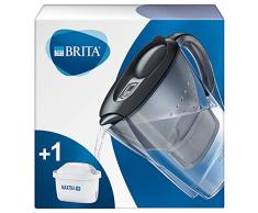 BRITA Marella gris â Jarra de Agua Filtrada con 1 cartucho MAXTRA+, Filtro de agua BRITA que reduce la cal y el cloro, Agua filtrada para un sabor óptimo, 2.4L