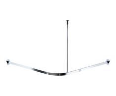 Ridder 525000-350 - RaÃ­les para Cortina de Ducha (en Ã¡ngulo, 90 x 90 x 90 cm), Aluminio Pulido