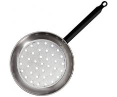 Vaello Campos - Sartén para castañas, Color Verde y Plateado