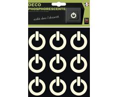 Plage 156023Â Glow in The Dark StickersÂ ?Â On Off [1Â Sheet 15Â x 17Â cm], Vinilo, White, 17Â x 0.1Â X 15Â Cm