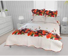 Colcha Boutis de algodÃ³n 220 x 240 cm Amelie con 2 Fundas de Almohada