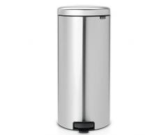 Brabantia Newicon-Cubo de Basura con Pedal, 30 l, Color Fpp Inoxidable, Acero Mate Anti-Huellas