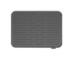Brabantia Alfombrilla Escurreplatos de Silicona, Gris Oscuro, 43,8Â x 32.5Â x 0,9Â cm